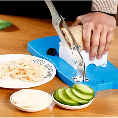 Rebanador De Alimentos + Tabla De Cortar De Acero Inoxidable