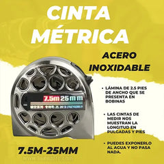 Cinta Métrica de Acero Inoxidable