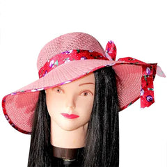 Sombrero de sol con lazo para mujer