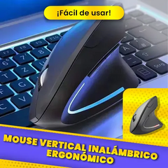 Mouse Vertical Inalámbrico Ergonómico