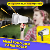 Megáfono Con Panel Solar