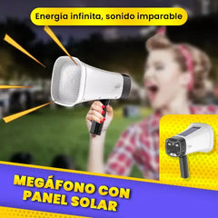 Megáfono Con Panel Solar