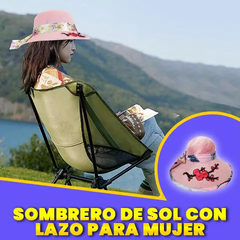 Sombrero de sol con lazo para mujer