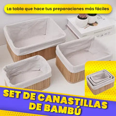 Set de Canastillas de Bambú