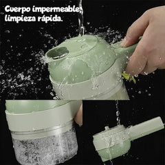 Cortador de verduras eléctrico 4 en 1