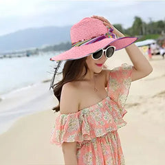 Sombrero de sol con lazo para mujer