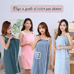 Pack de Bata + Gorra de Baño de Secado Rápido