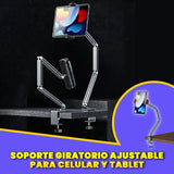 Soporte Giratorio Ajustable para Celular y Tablet