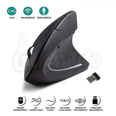 Mouse Vertical Inalámbrico Ergonómico