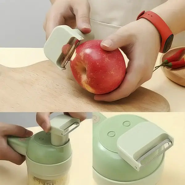 Cortador de verduras eléctrico 4 en 1